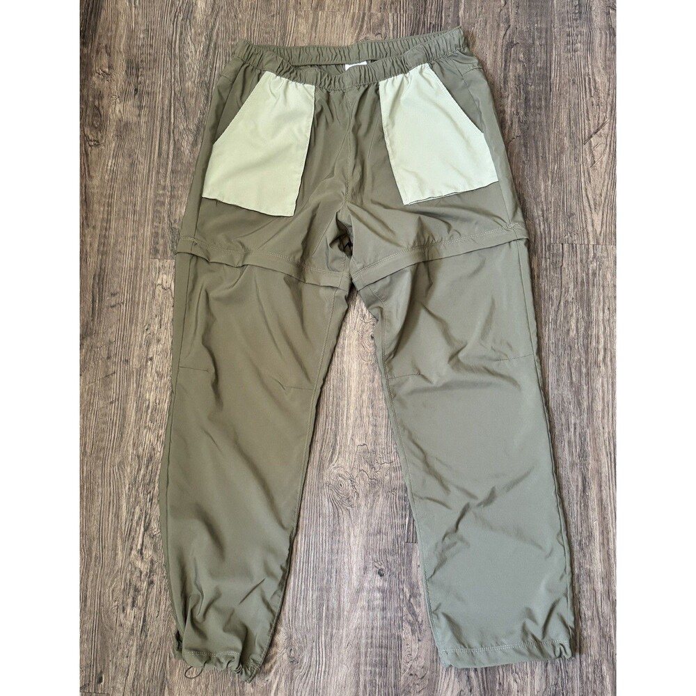 Columbia Mens XL Regular Convertible Hiking Pants Zip Off Shorts Olive 2187241